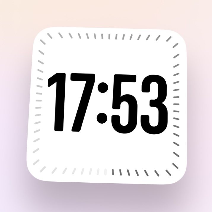時計ウィジェット（iPhone・4アイコン相当）