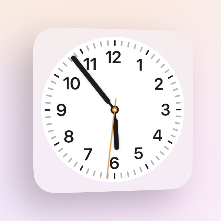 時計ウィジェット2（iPhone・4アイコン相当）