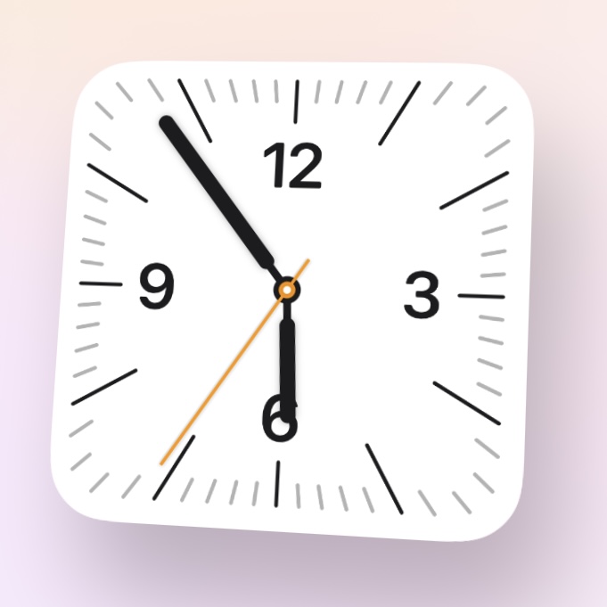 時計ウィジェット4（iPhone・4アイコン相当）