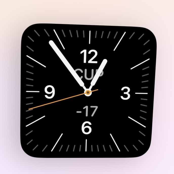 時計ウィジェット7（iPhone・4アイコン相当）